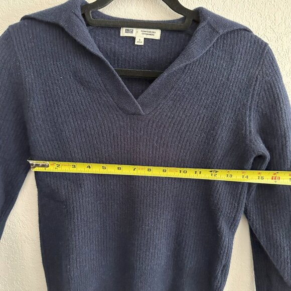 UNIQLO x Comptoir des Cotonniers | Lambswool Long-Sleeve Polo Sweater (XS) - Picture 3 of 5